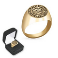Stock Round Mens' Gold Ring